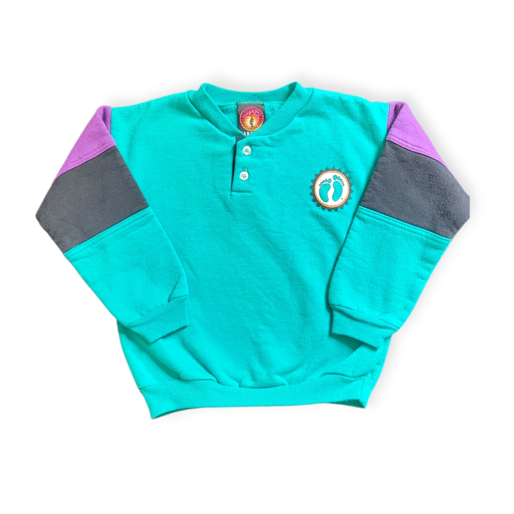 Kids Teal and Purple Long Sleeve Shirt
